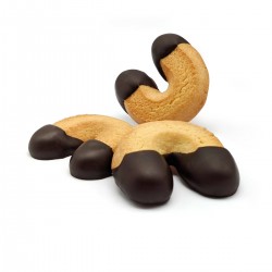 Ferri di cavallo con cioccolato fondente